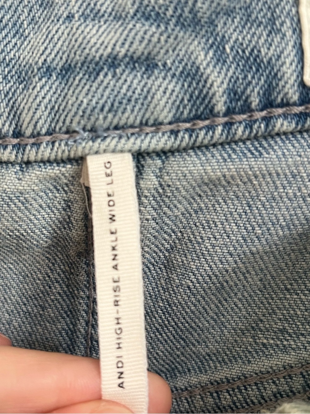 NWT Rag & Bone Andi High-Rise Raw Cuffed Wide-Leg Jeans in Bloomfield Size 25 - Picture 10 of 10